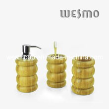 Accessoire de salle de bain en bambou carbonisé (WBB0458A)